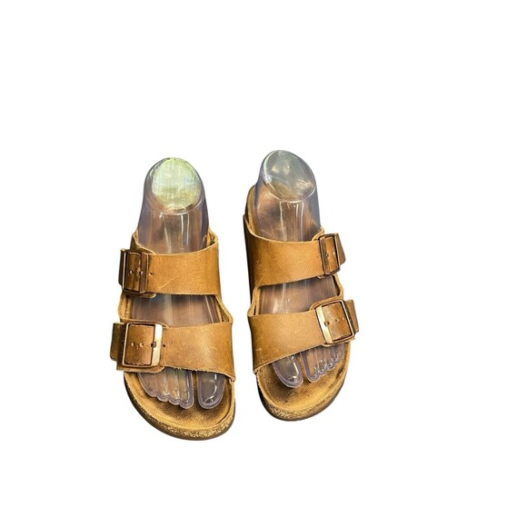 BIRKENSTOCK Arizona Leather SANDALS Oiled Leather Shoes Womens Size 7.0 Boho - Picture 3 of 11
